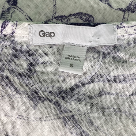 GAP White Floral Linen Blend Tank Top - Picture 11 of 13